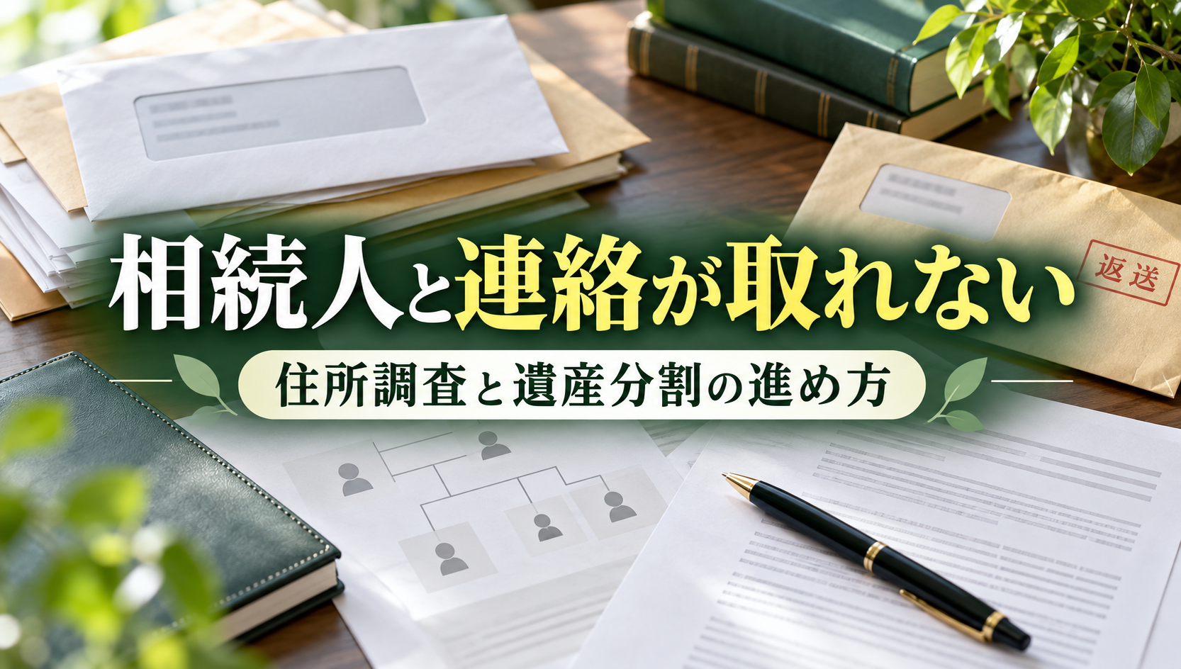 相続人と連絡が取れないときは？住所調査・手紙・遺産分割の進め方と相談先