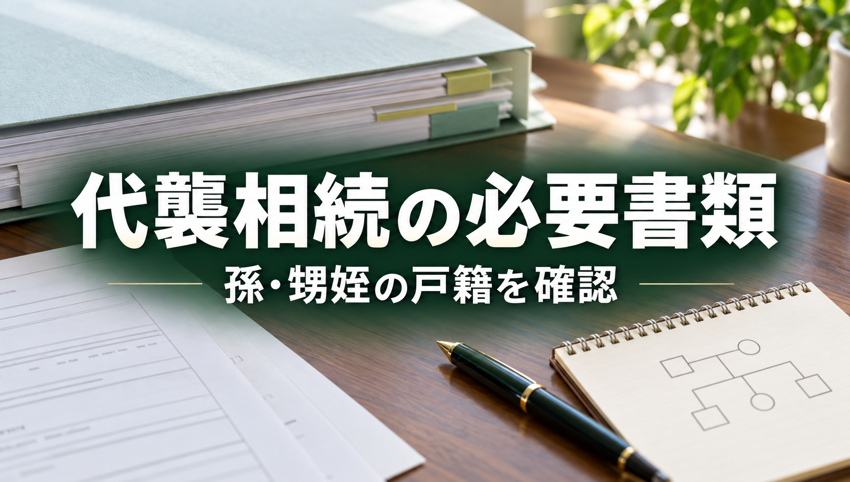代襲相続の必要書類は？孫・甥姪が相続する場合の戸籍と確認手順
