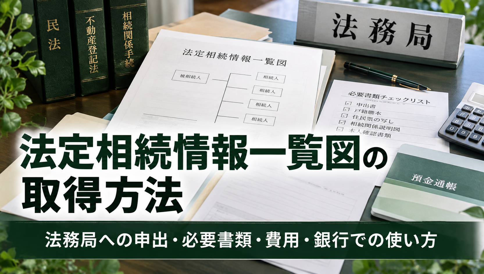 法定相続情報一覧図の取得方法｜法務局への申出・必要書類・費用・銀行での使い方